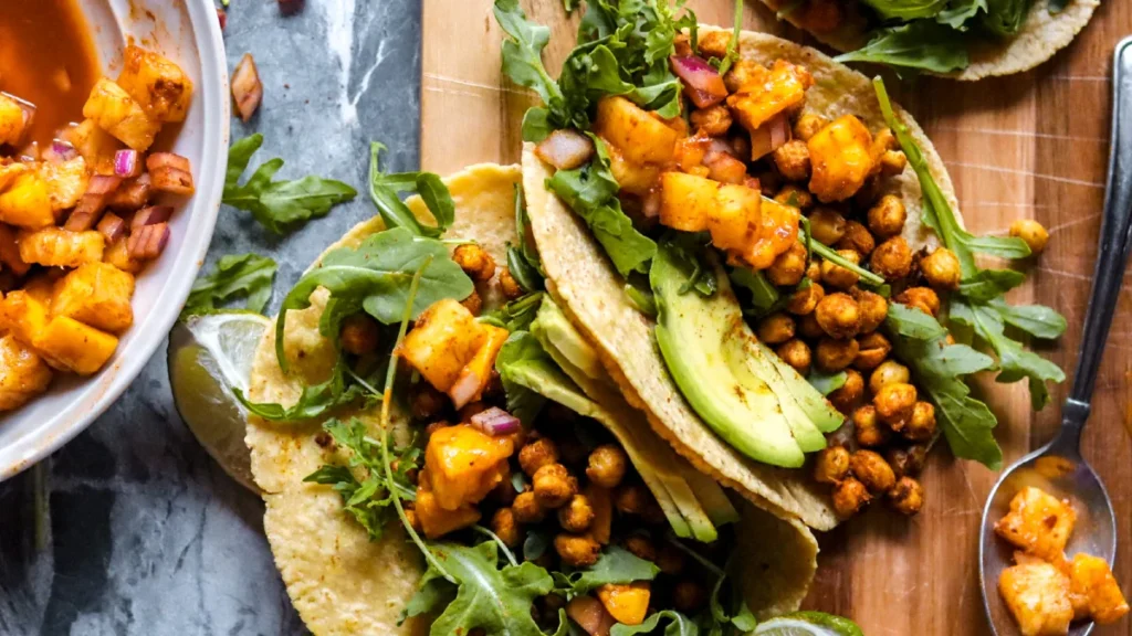 Moroccan Spiced Chickpea Tacos
