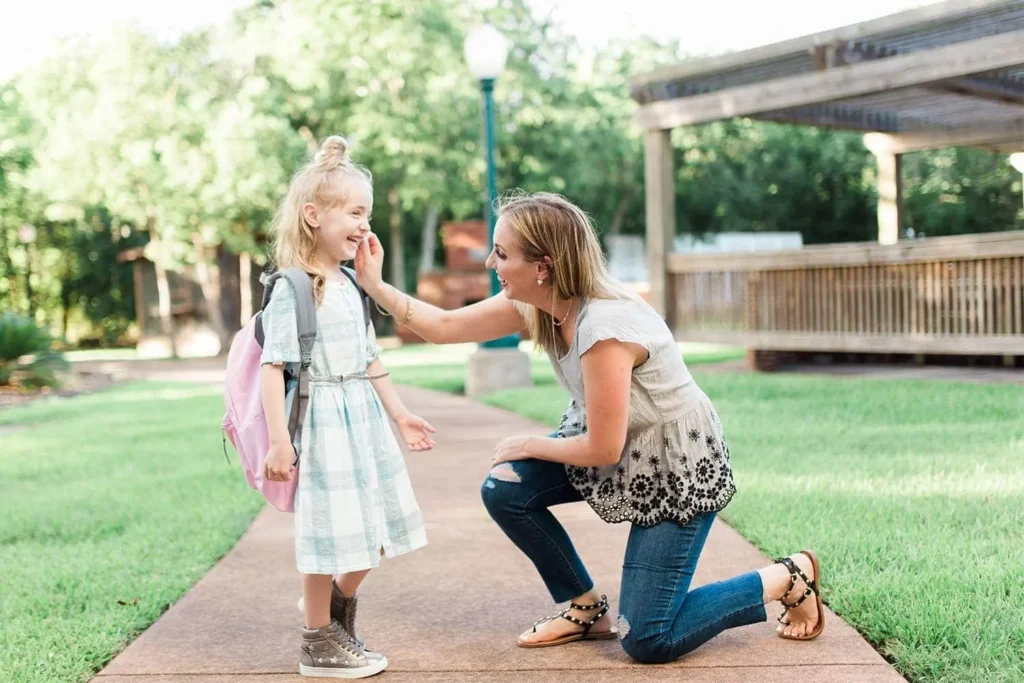 Mother-Daughter First Day Moment