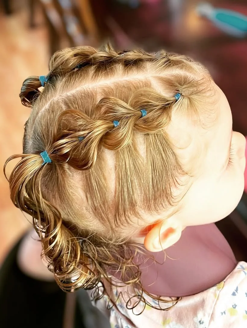 Multi-Section Twist Ponytails
