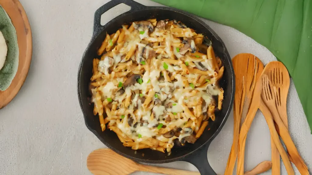 Mushroom Swiss Pasta Bake