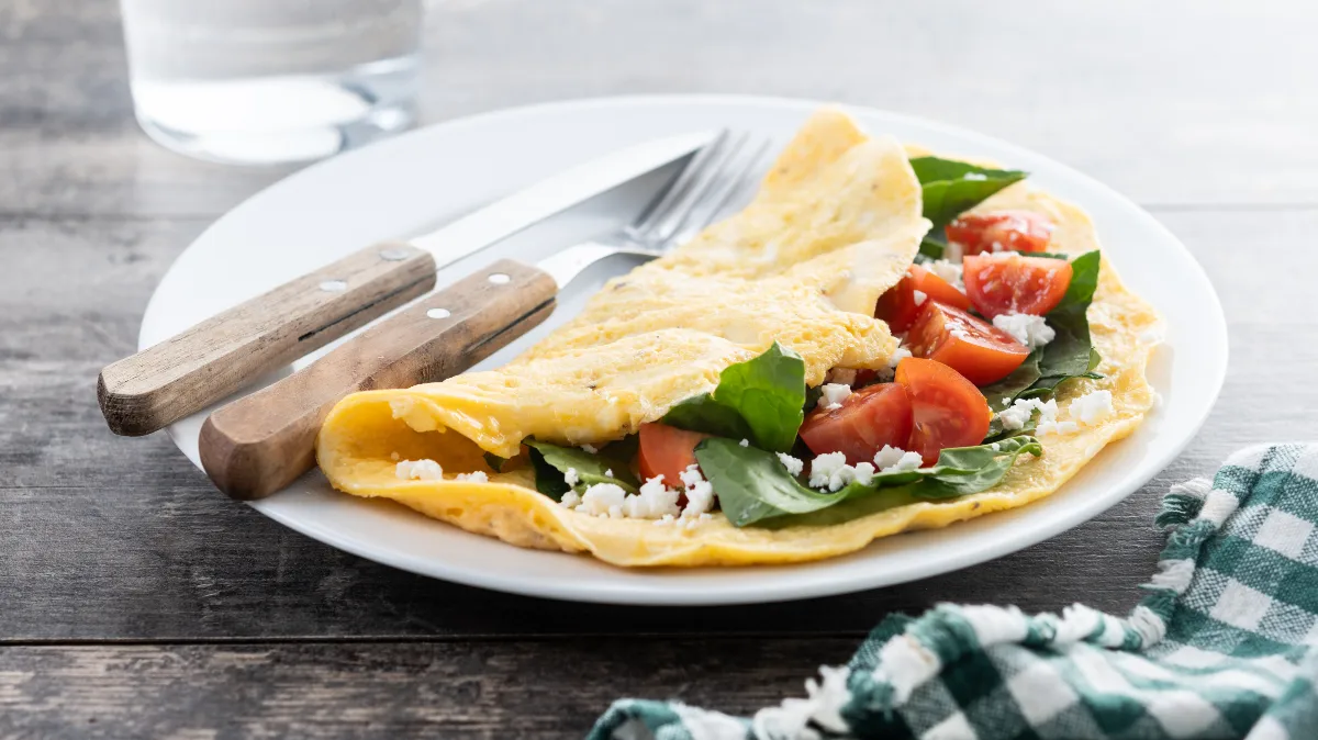 Mushroom and Spinach Omelet