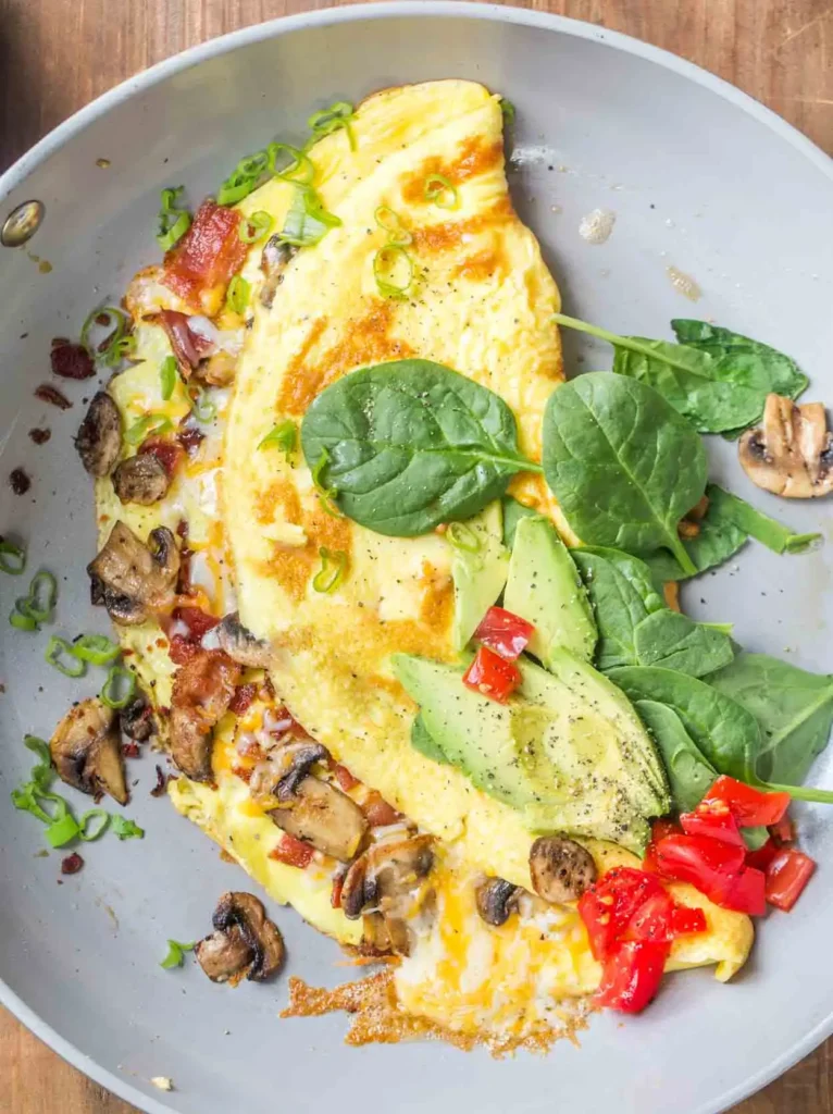 Mushroom and Swiss Cheese Omelet