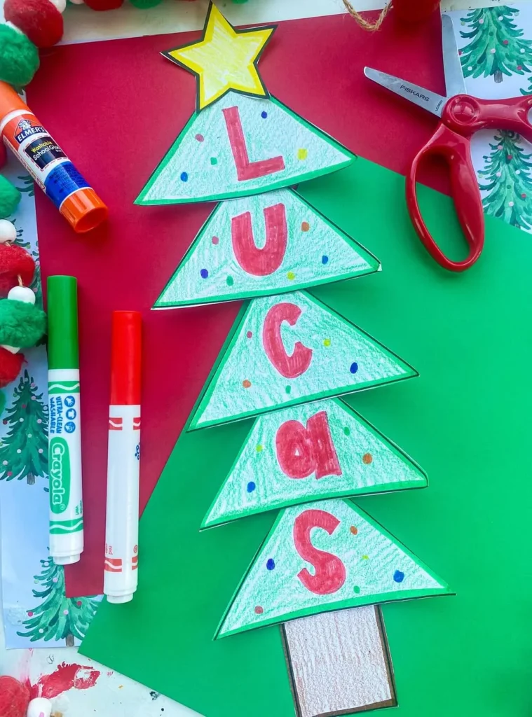 Name-Spelling Christmas Tree