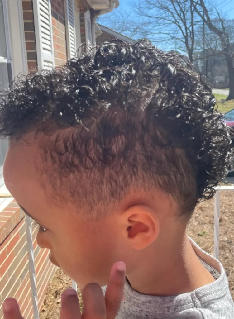 Natural Curly Top Fade