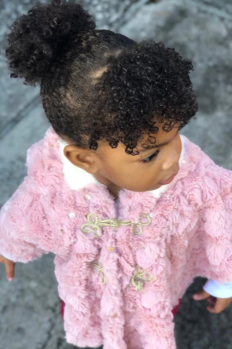Natural curly updo
