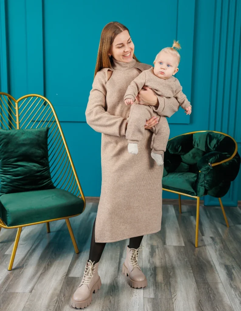 Oatmeal Cut-Out Shoulder Sweater Dress