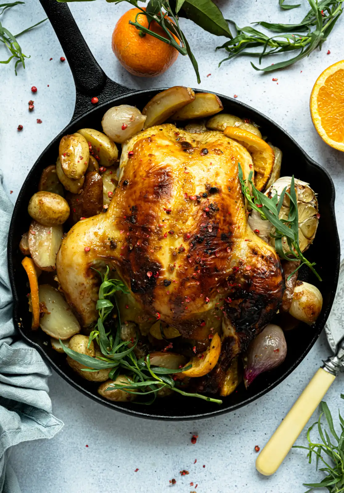 One Pan Lemon Herb Roasted Chicken & Potatoes