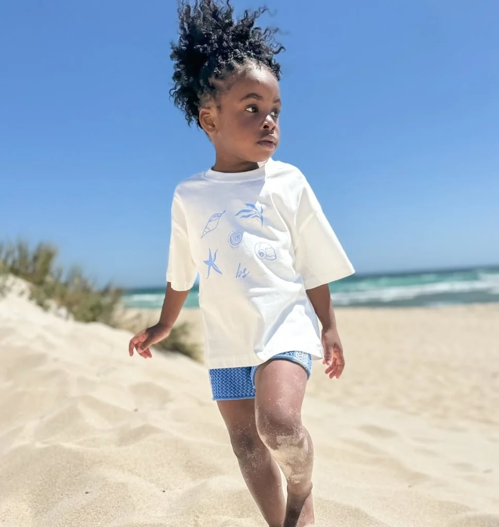 Oversized Beach Tee and Swim Shorts