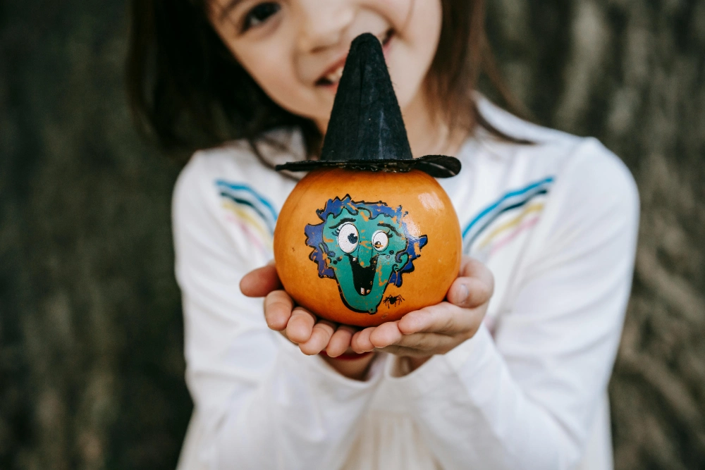 Painted Witch Pumpkin Halloween