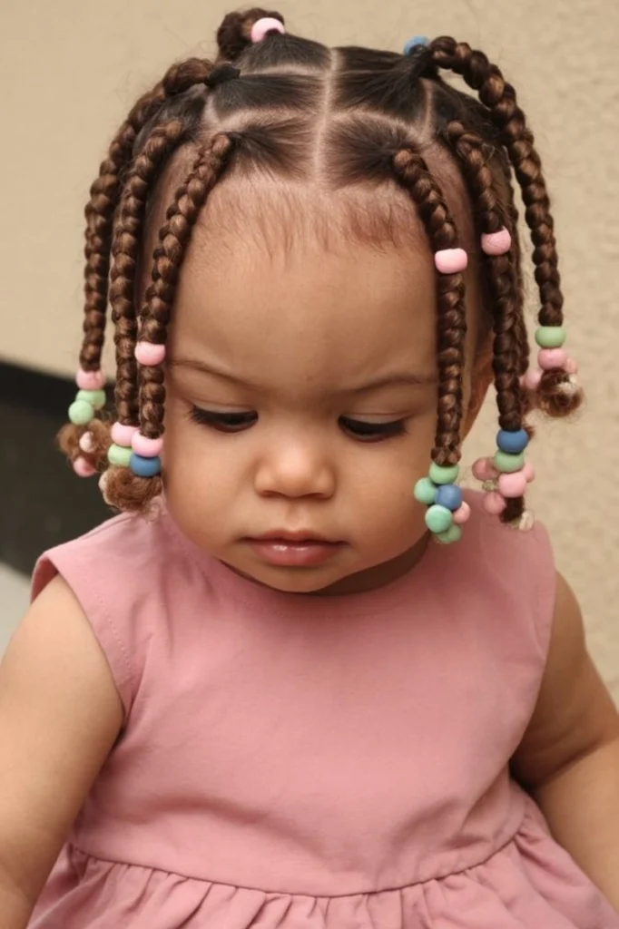 Pastel Beaded Box Braids