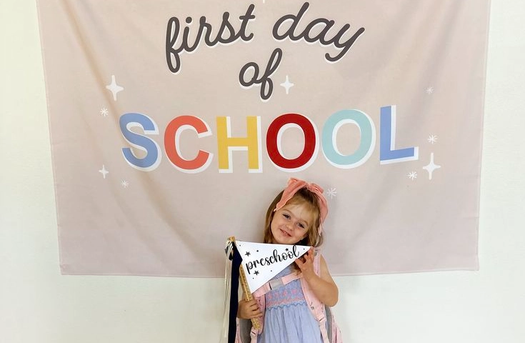 Pastel School Banner First Day Setup
