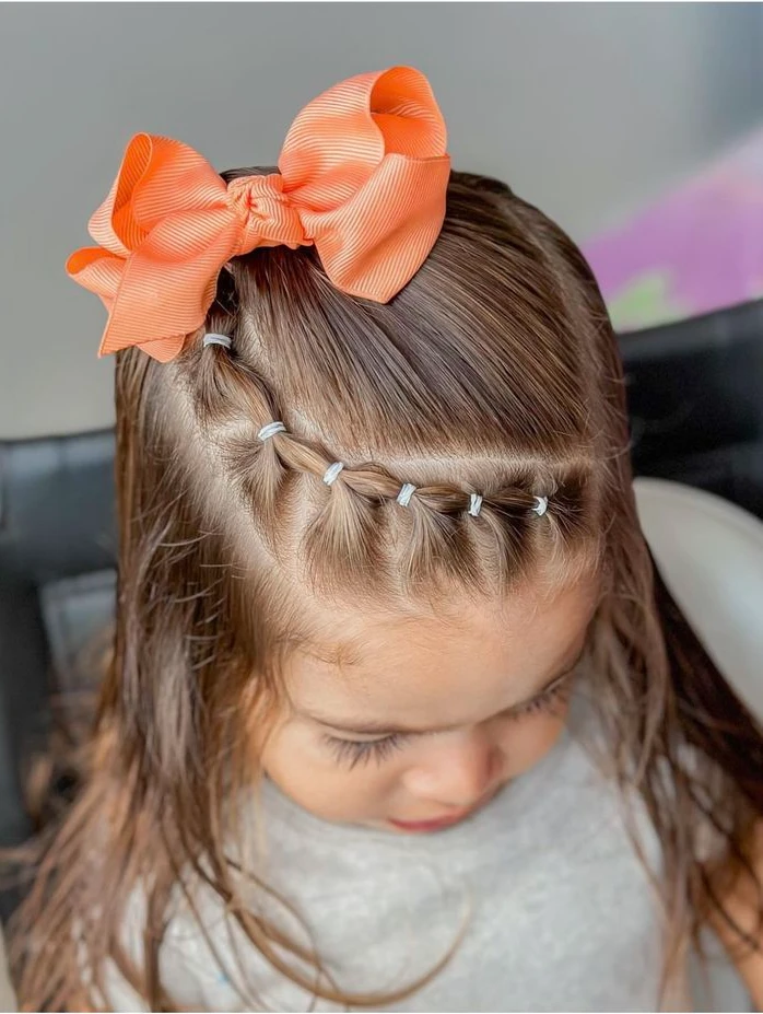 Peach Bow Crown