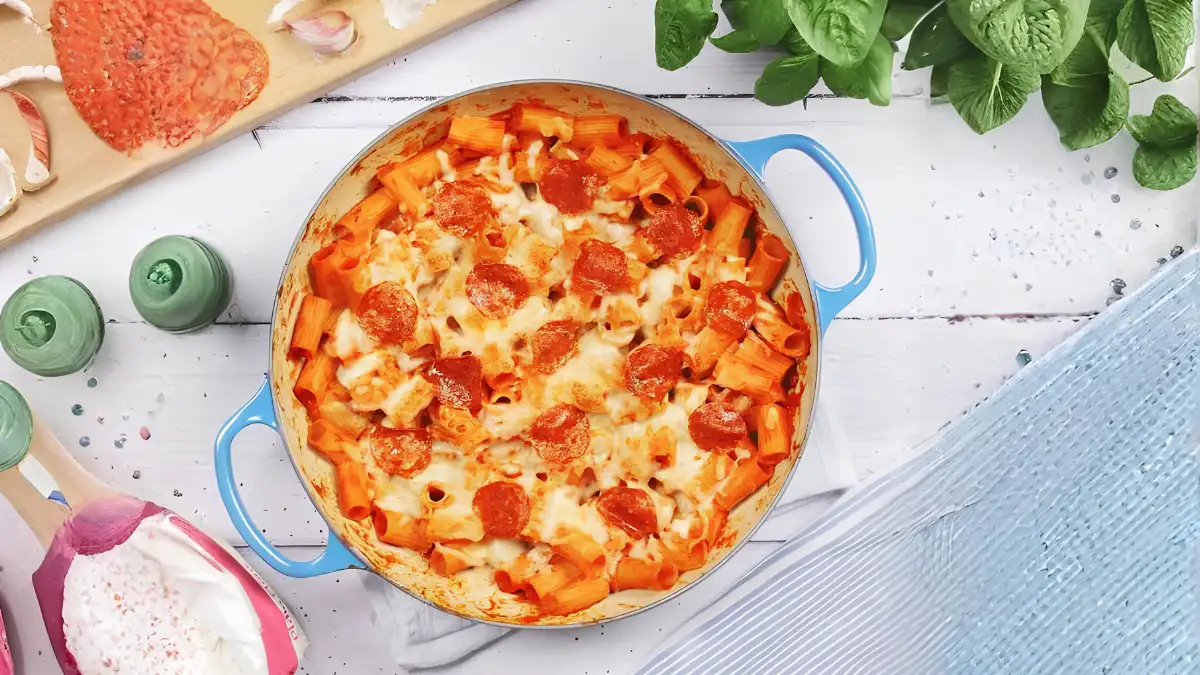 Pepperoni Pizza Pasta Bake