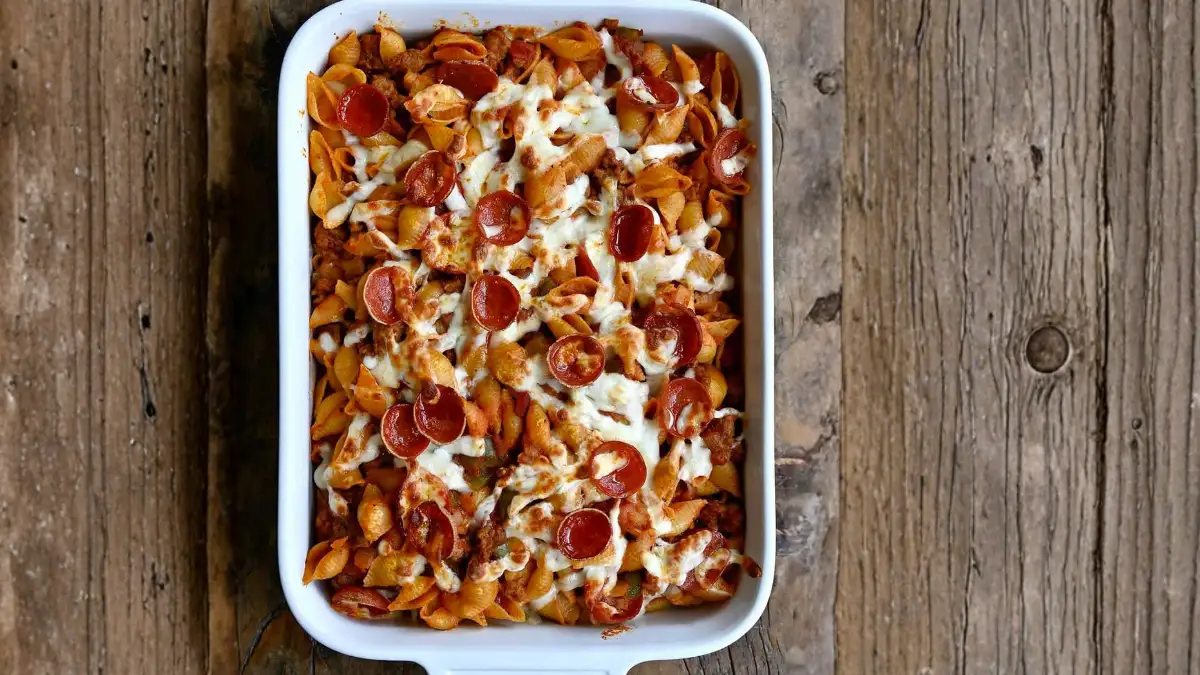Pepperoni Pizza Pasta Casserole