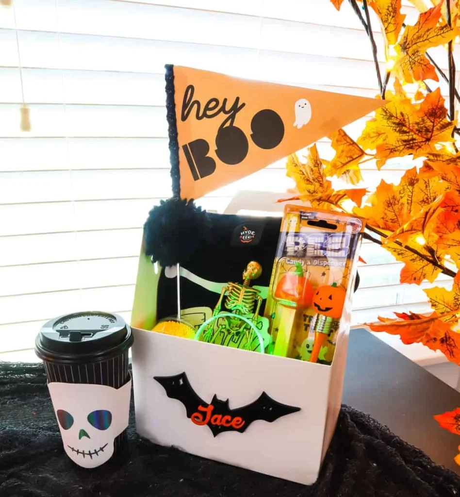 Personalized Bat Theme Basket