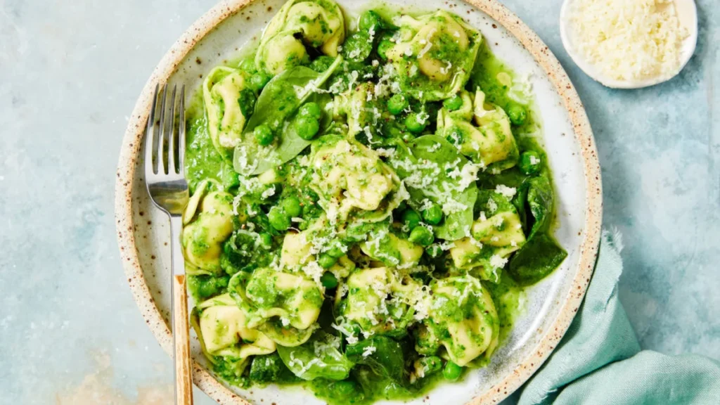 Pesto Tortellini with Peas