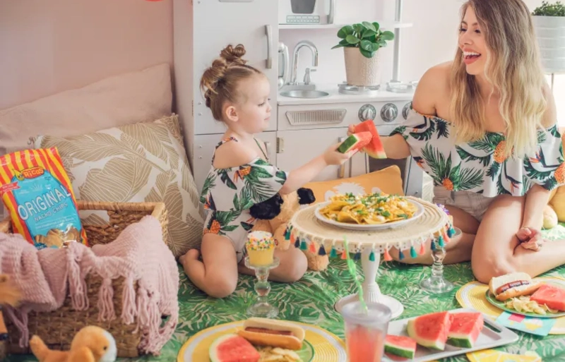 Picnic Tea Party with Play Kitchen