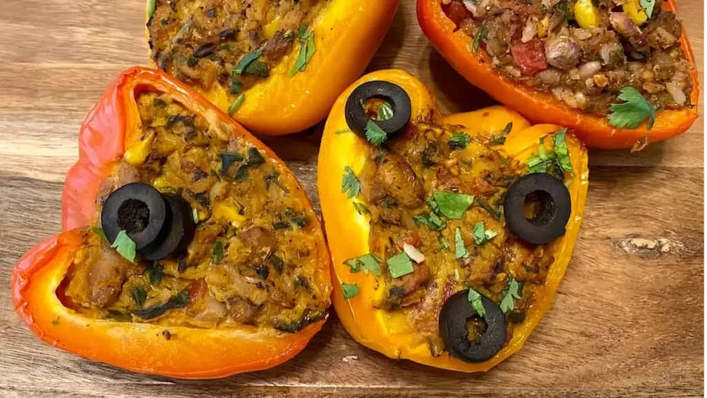Pinto Bean Stuffed Peppers