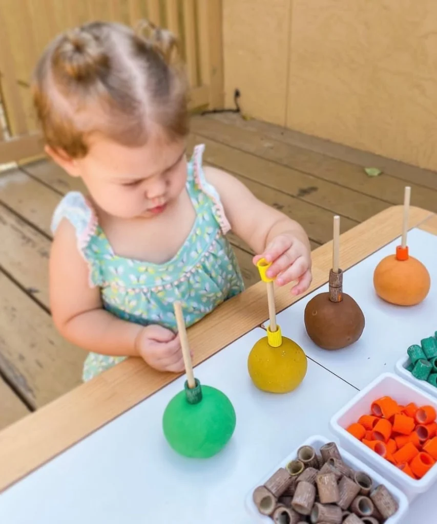 Playdough Popsicle Making Station