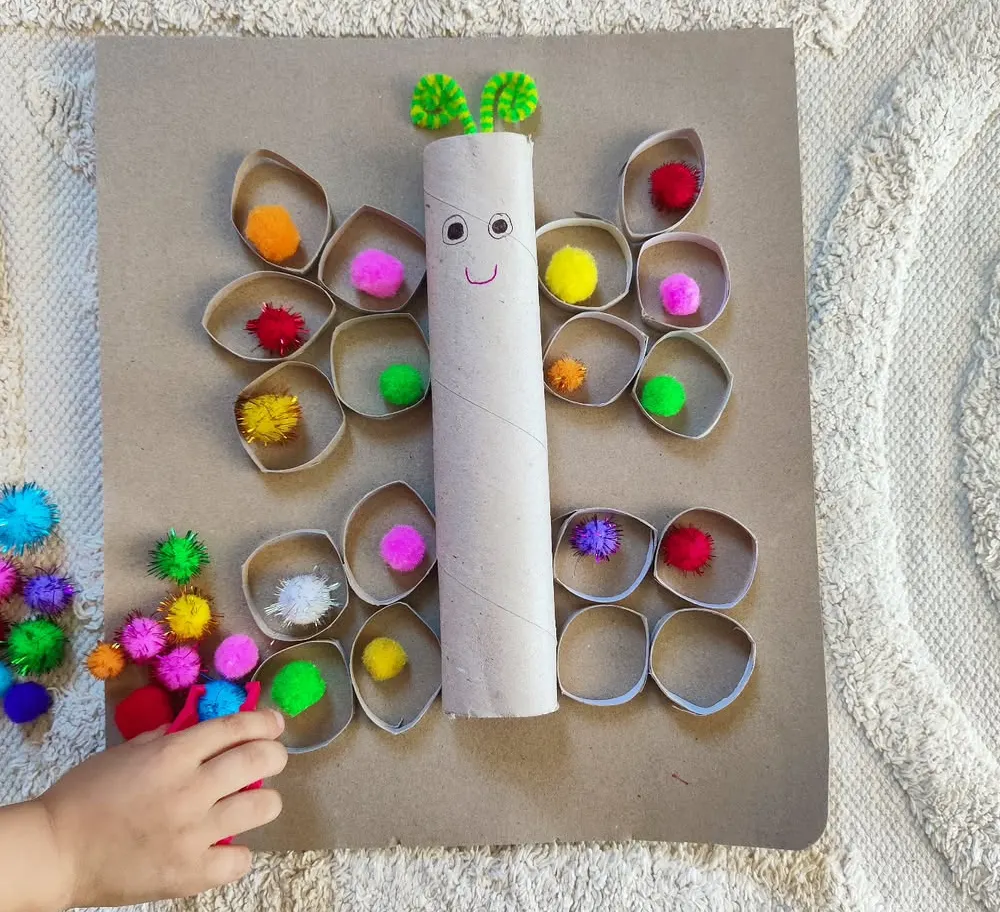 Pom-Pom Butterfly Color Matching Craft