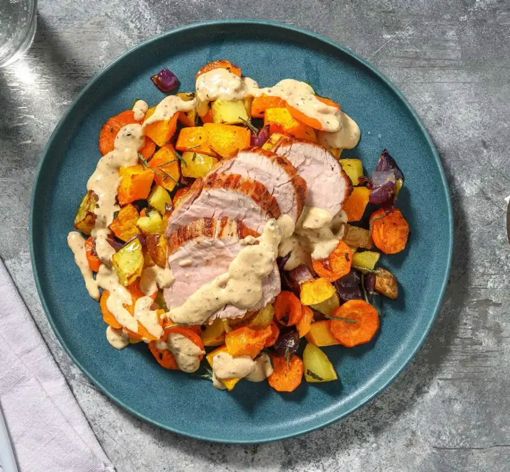 Pork Tenderloin with Roasted Root Vegetables
