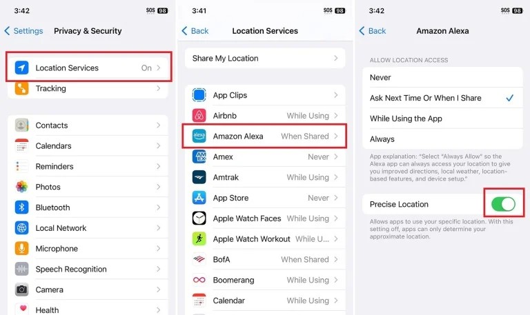 Precise vs Approximate Location