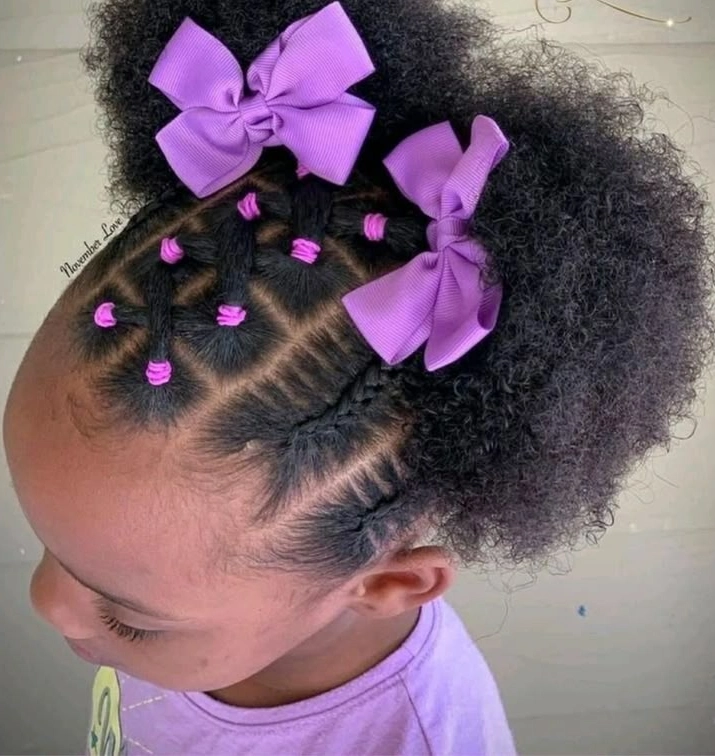 Purple Bow Paradise with Rubber Band Sections