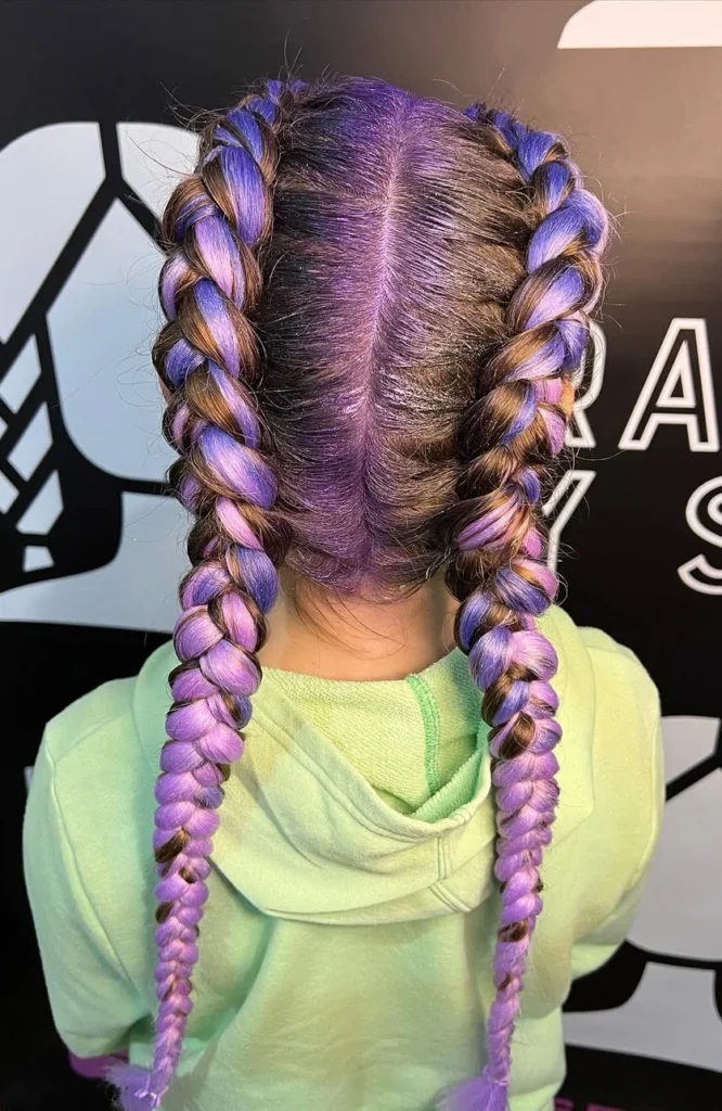 Purple Dutch Braid Perfection