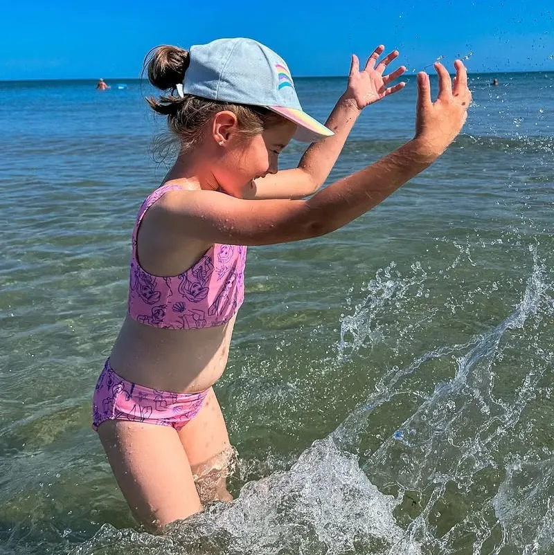 Purple Flamingo Print Bikini