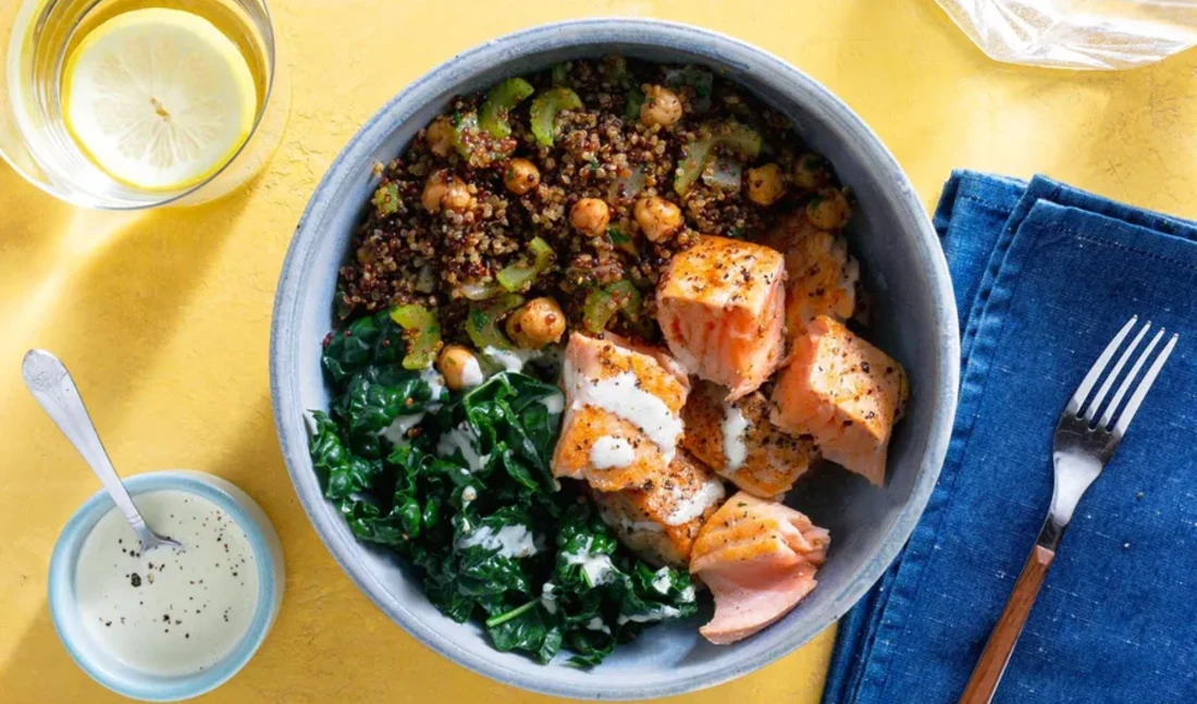 Quinoa and Salmon Power Bowl