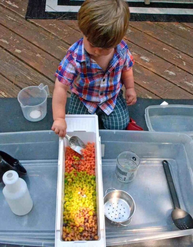 Rainbow Bean Sensory Station