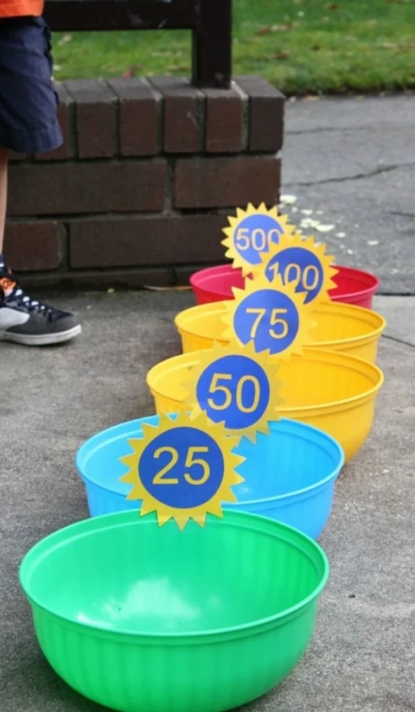 Rainbow Bowl Toss Game