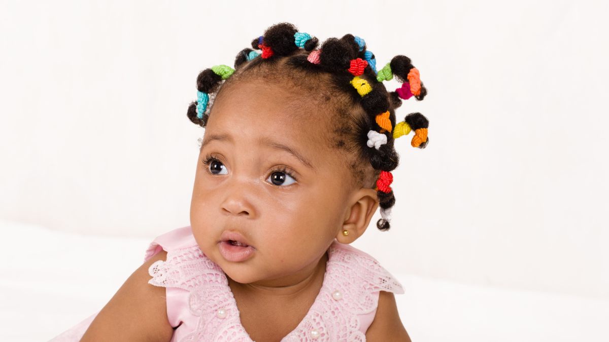 Rainbow Puff Ponytails