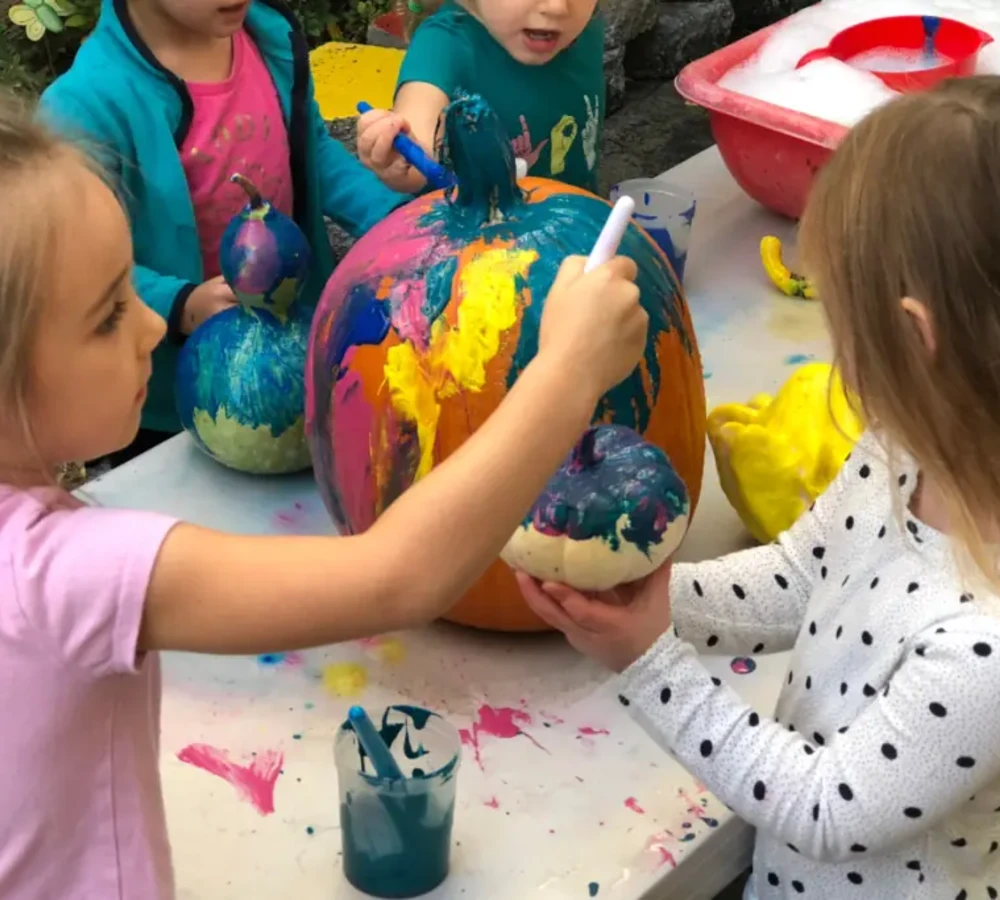 Rainbow Pumpkin Painting Party