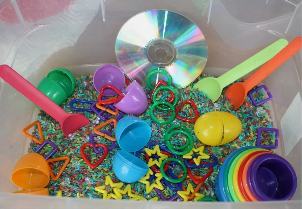 Rainbow Sensory Treasure Hunt