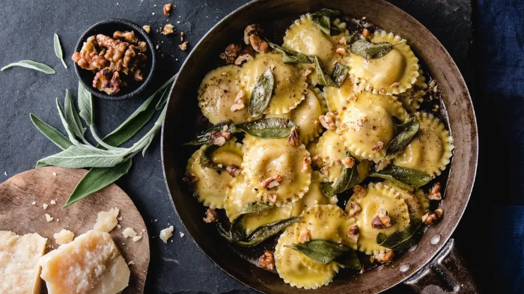Ravioli with Brown Butter and Sage