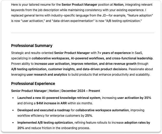 Resume Tailorer