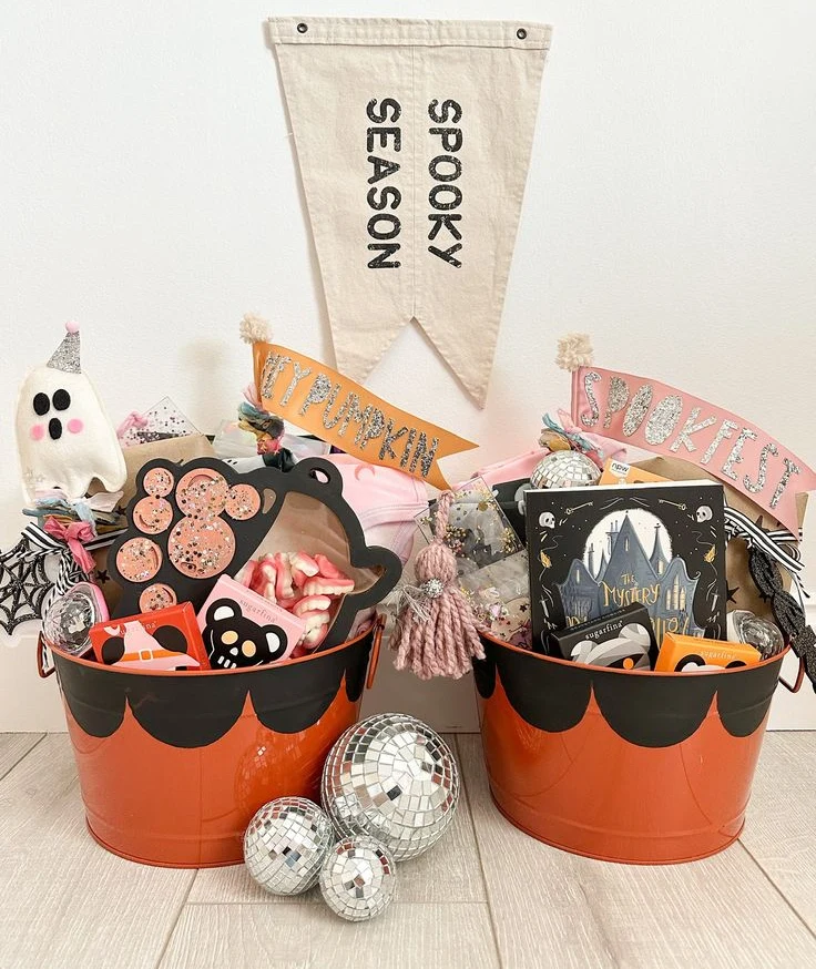 Retro Orange Disco Boo Buckets