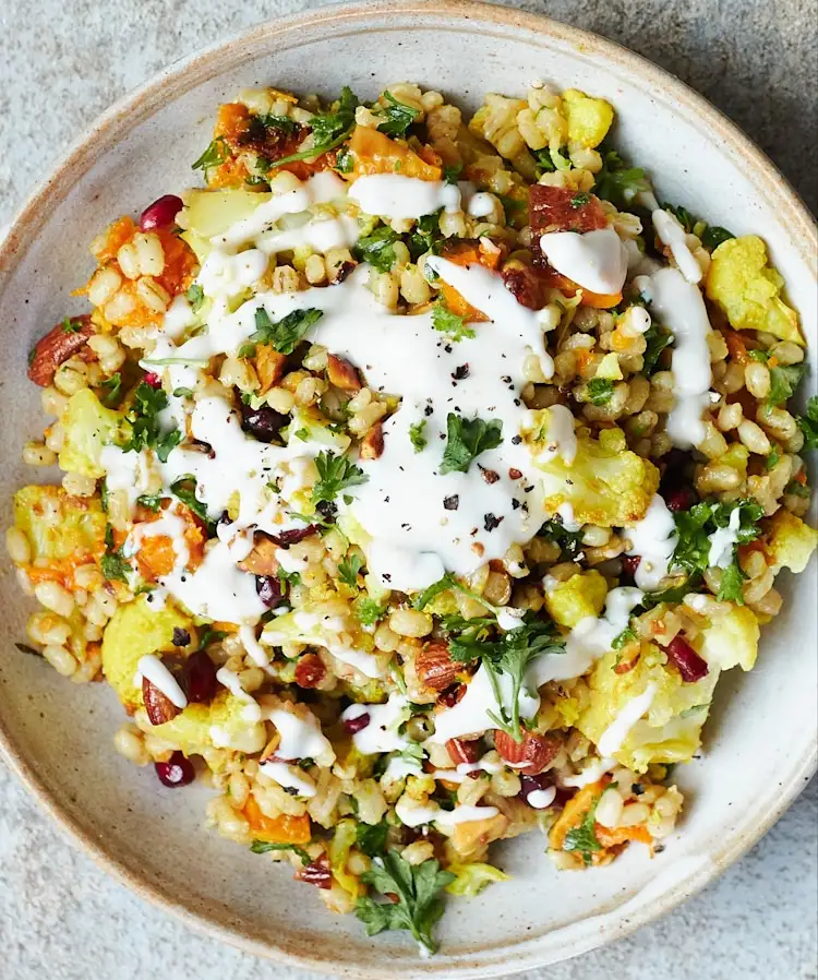 Roasted Cauliflower and Turmeric Rice