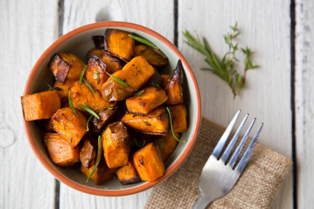 Roasted Sweet Potatoes with Citrus-Maple Glaze