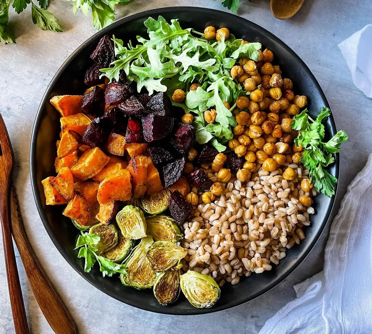 Roasted Vegetable and Farro Bowl