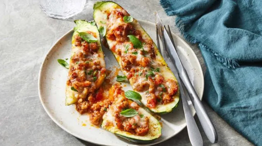 Roasted Zucchini Boats