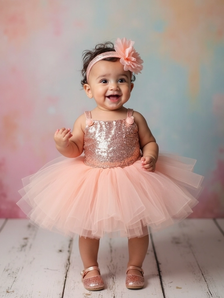 Rose Gold Sparkle Princess Dress
