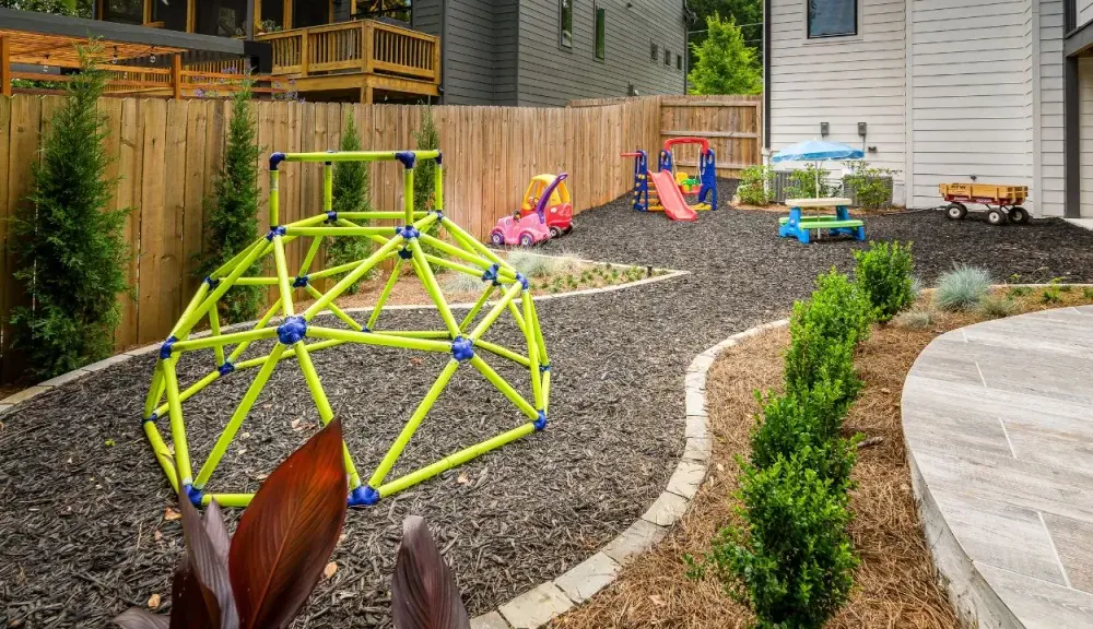 Rubber Mulch Playground with Climbing Dome