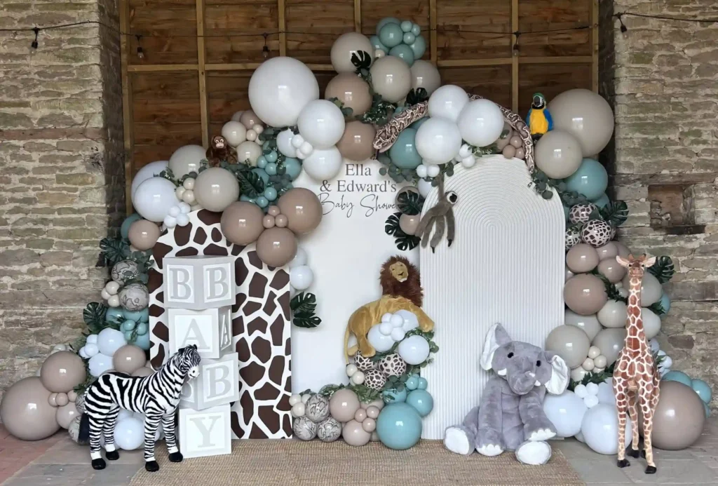 Safari Jungle Neutral Balloon Backdrop