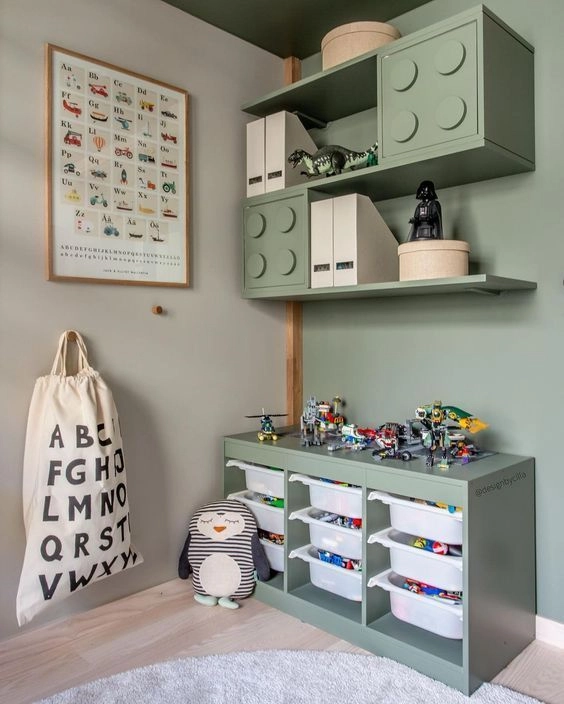 Sage Green LEGO Storage Bench