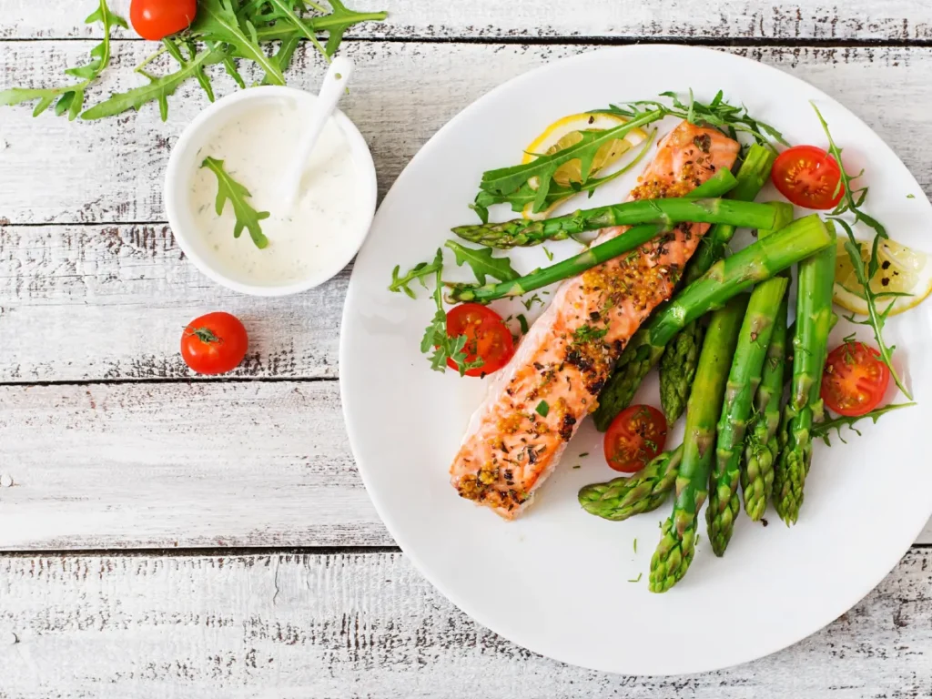 Salmon and Asparagus Sheet Pan