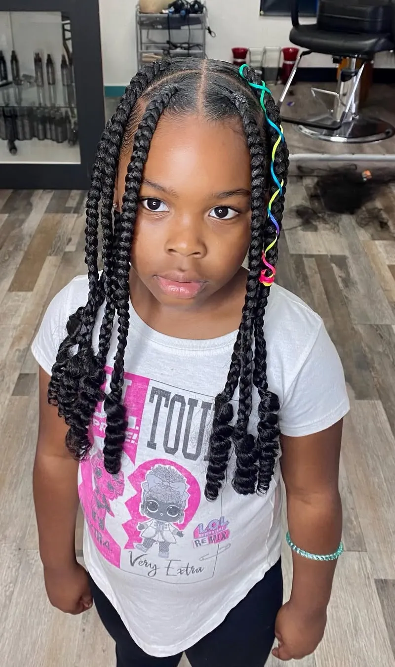 Salon braided hairstyle