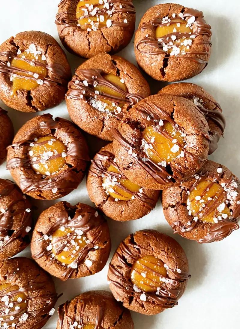 Salted Caramel Thumbprint Gems