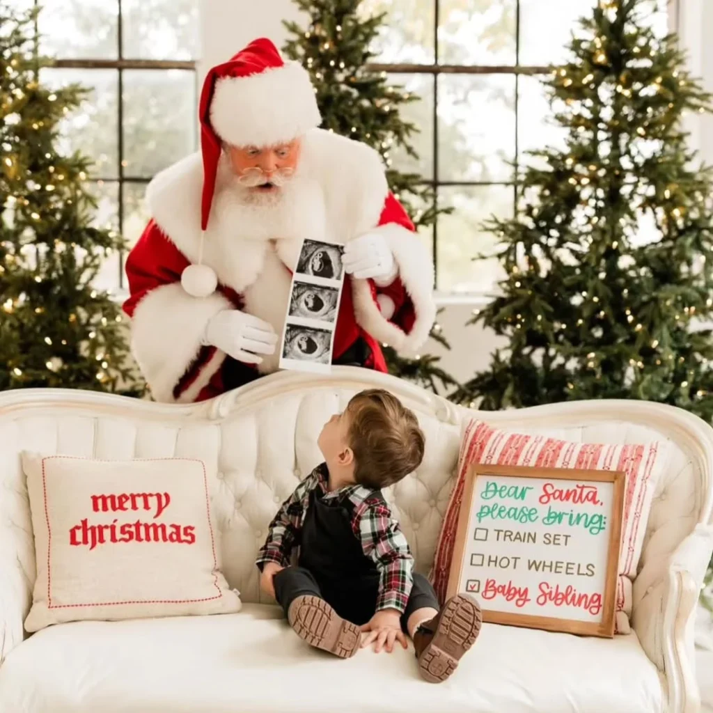 Santa's Baby Sibling Announcement